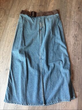 Denim ALine maxi skirt